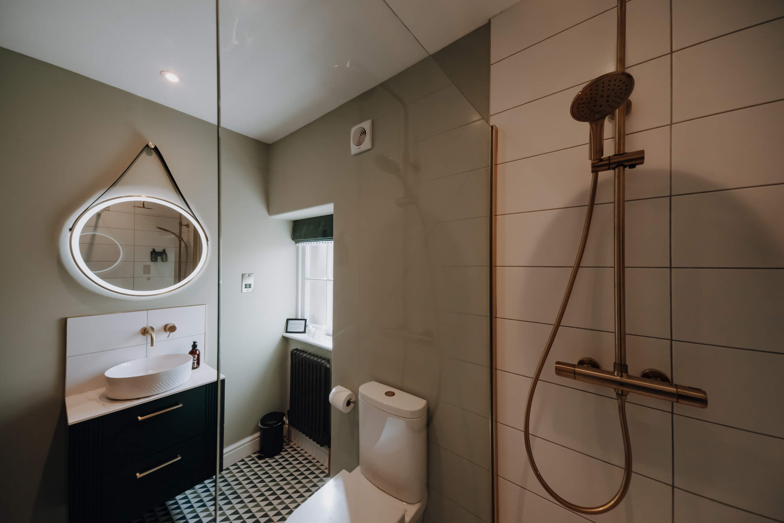 cheese press cottage bathroom